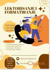 Lektorisanje i formatiranje dokumenata